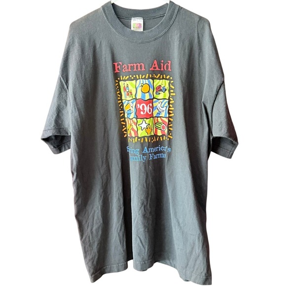 Vintage 1996 Farm Aid Concert T-Shirt XXL Fruit of the Loom USA Made